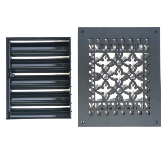 Rustic Registers Vent Covers - Cast Iron Register & Grille with Screw Holes - Multiple Sizes Available - Matte Black Finish - Sold Individually