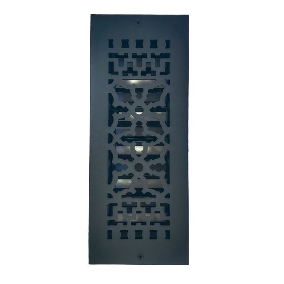 Rustic Registers Vent Covers - Cast Iron Register &amp; Grille with Screw Holes - Multiple Sizes Available - Matte Black Finish - Sold Individually