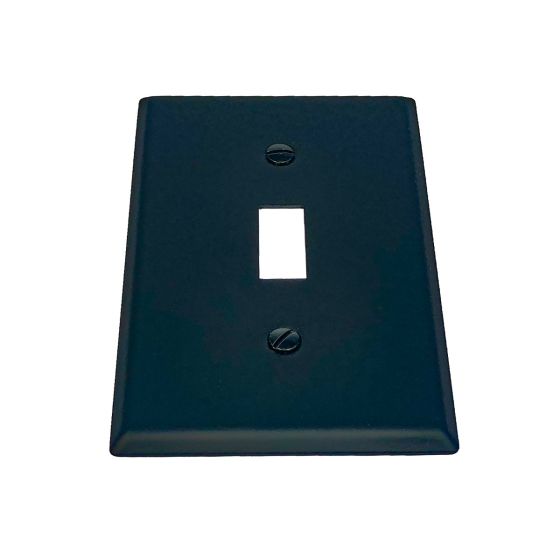 Rustic Switchplates - 1 Toggle Wall Plate - Matte Black Finish - Sold Individually