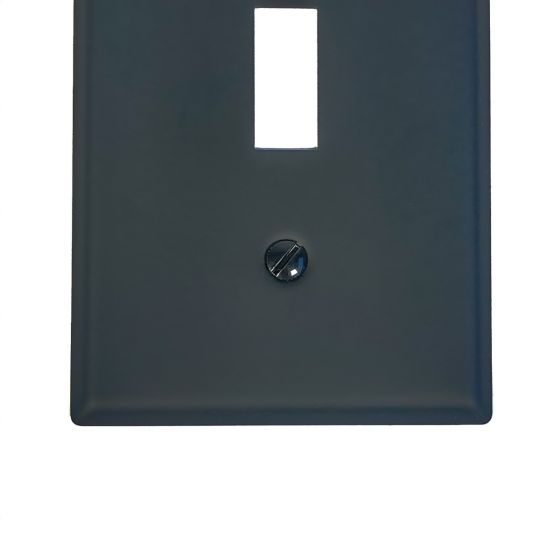 Rustic Switchplates - 1 Toggle Wall Plate - Matte Black Finish - Sold Individually