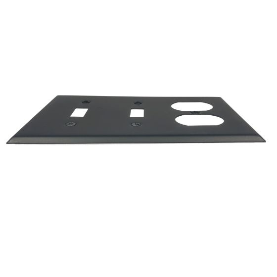 Rustic Switchplates - 2 Toggle 1 Duplex Wall Plate - Matte Black Finish - Sold Individually