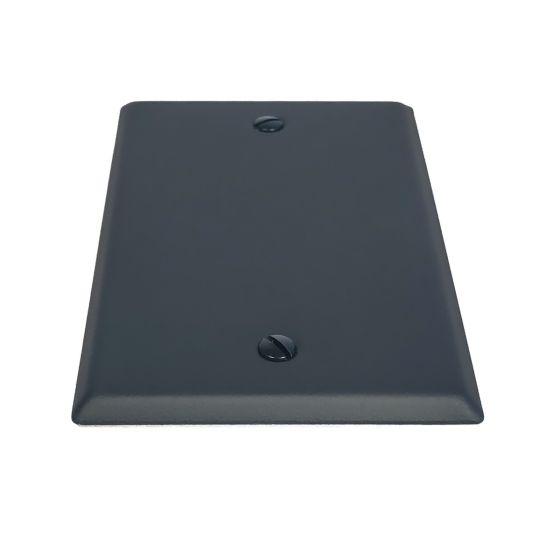 Rustic Switchplates - Blank Wall Plate - Matte Black Finish - Sold Individually