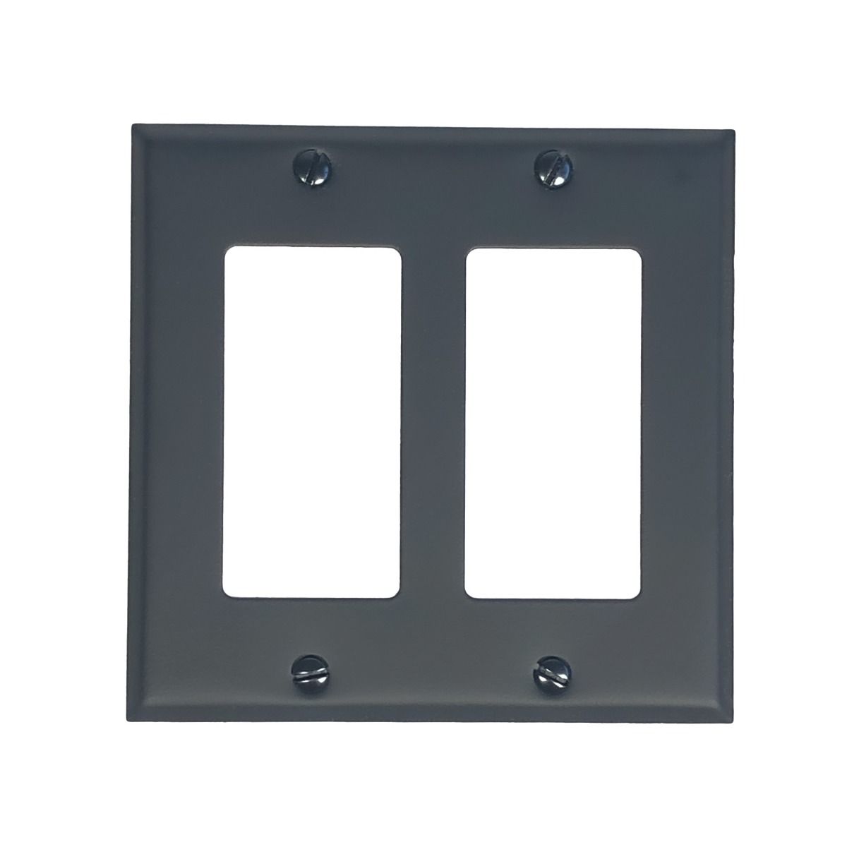 Rustic Switchplates - Double Ground Fault Wall Plate - Matte Black Finish - Sold Individually