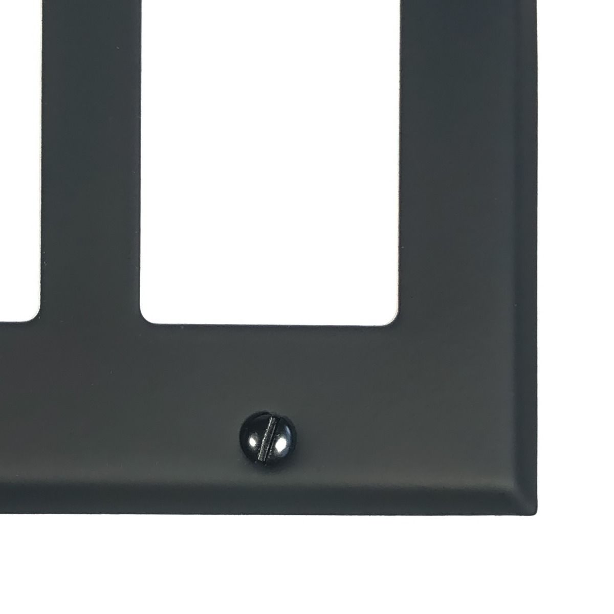 Rustic Switchplates - Double Ground Fault Wall Plate - Matte Black Finish - Sold Individually