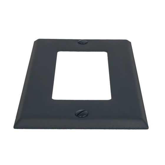 Rustic Switchplates - Ground Fault Wall Plate - Matte Black Finish - Sold Individually