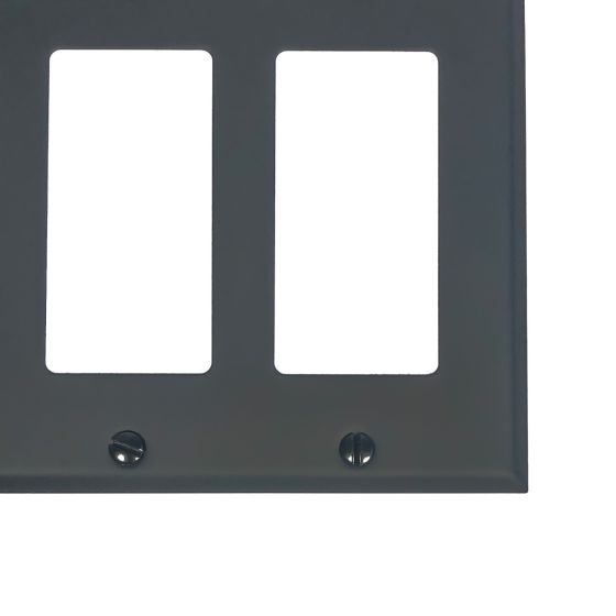 Rustic Switchplates - Quadruple Ground Fault Wall Plate - Matte Black Finish - Sold Individually