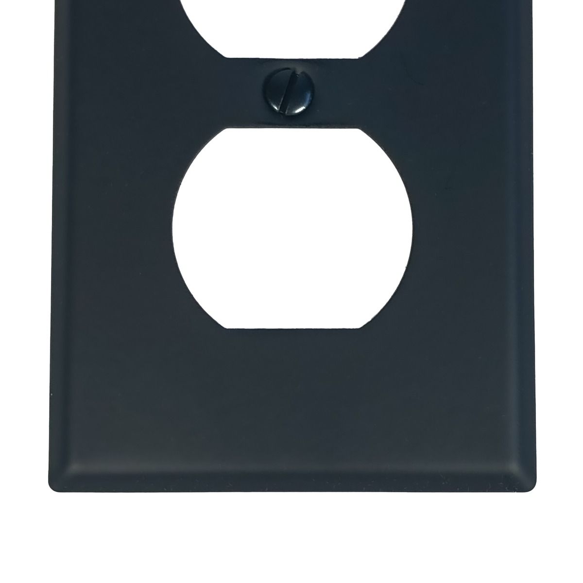 Rustic Switchplates - Single Duplex Receptacle Wall Plate - Matte Black Finish - Sold Individually