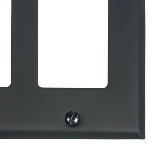 Rustic Switchplates - Triple Ground Fault Wall Plate - Matte Black Finish - Sold Individually