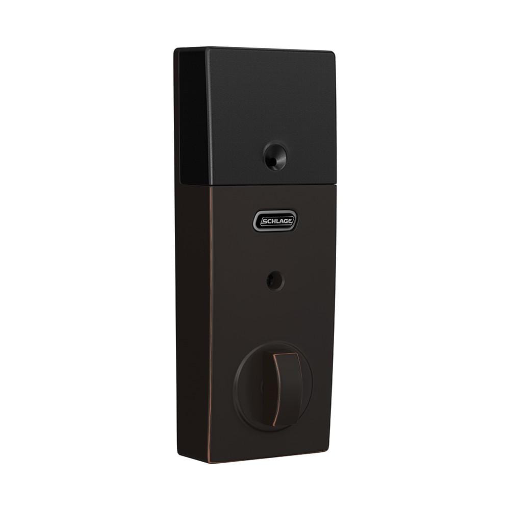 Schlage Residential Electronic Touchscreen Smart Deadbolt Lockset With Z-Wave - Century Style - Aged Bronze Finish - Sold Individually