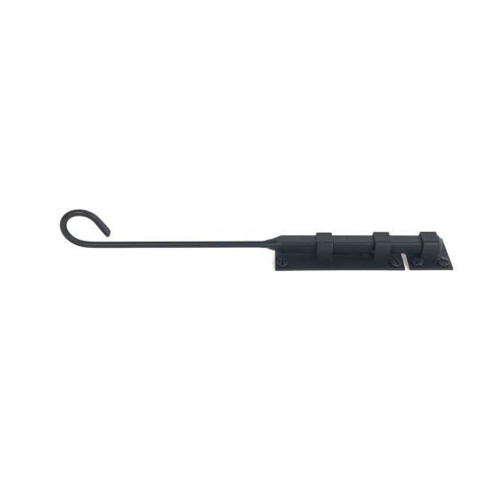 Shutter Latches - Forged Iron Cane Bolt Latch - Multiple Sizes Available - Matte Black Finish - Sold Individually