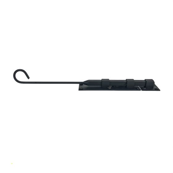 Shutter Latches - Forged Iron Cane Bolt Latch - Multiple Sizes Available - Matte Black Finish - Sold Individually