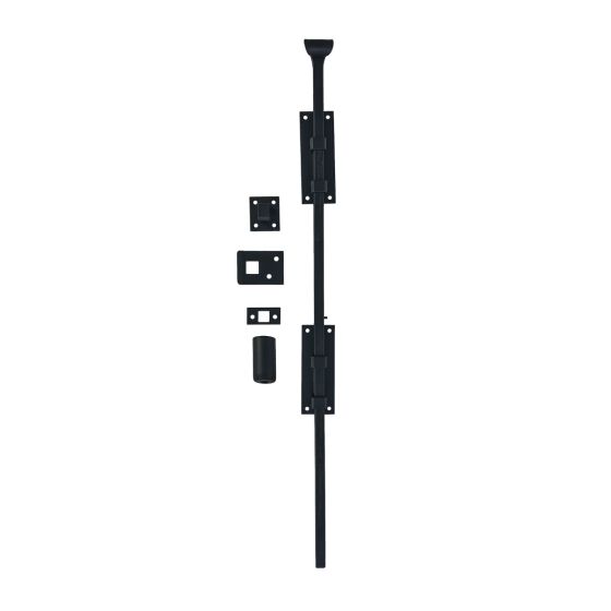 Shutter Latches - Forged Iron Cane Bolt Latch - Multiple Sizes Available - Matte Black Finish - Sold Individually