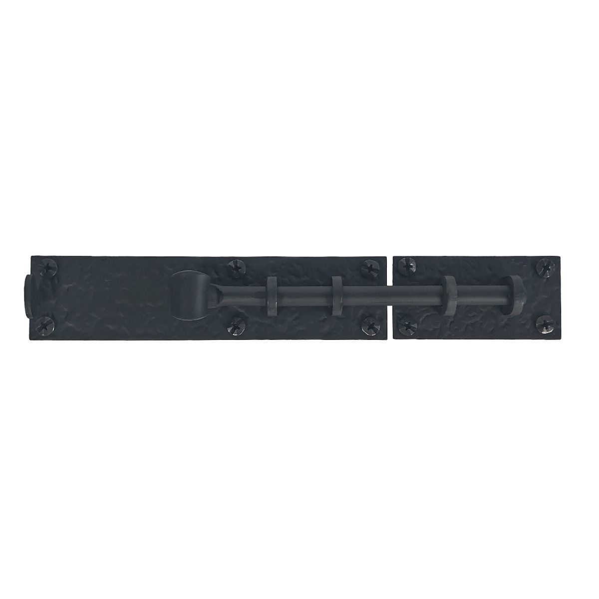 Shutter Latches - Forged Iron Curled Gate & Shutter Slide Bolt - 6" Inch - Matte Black Finish - Sold Individually