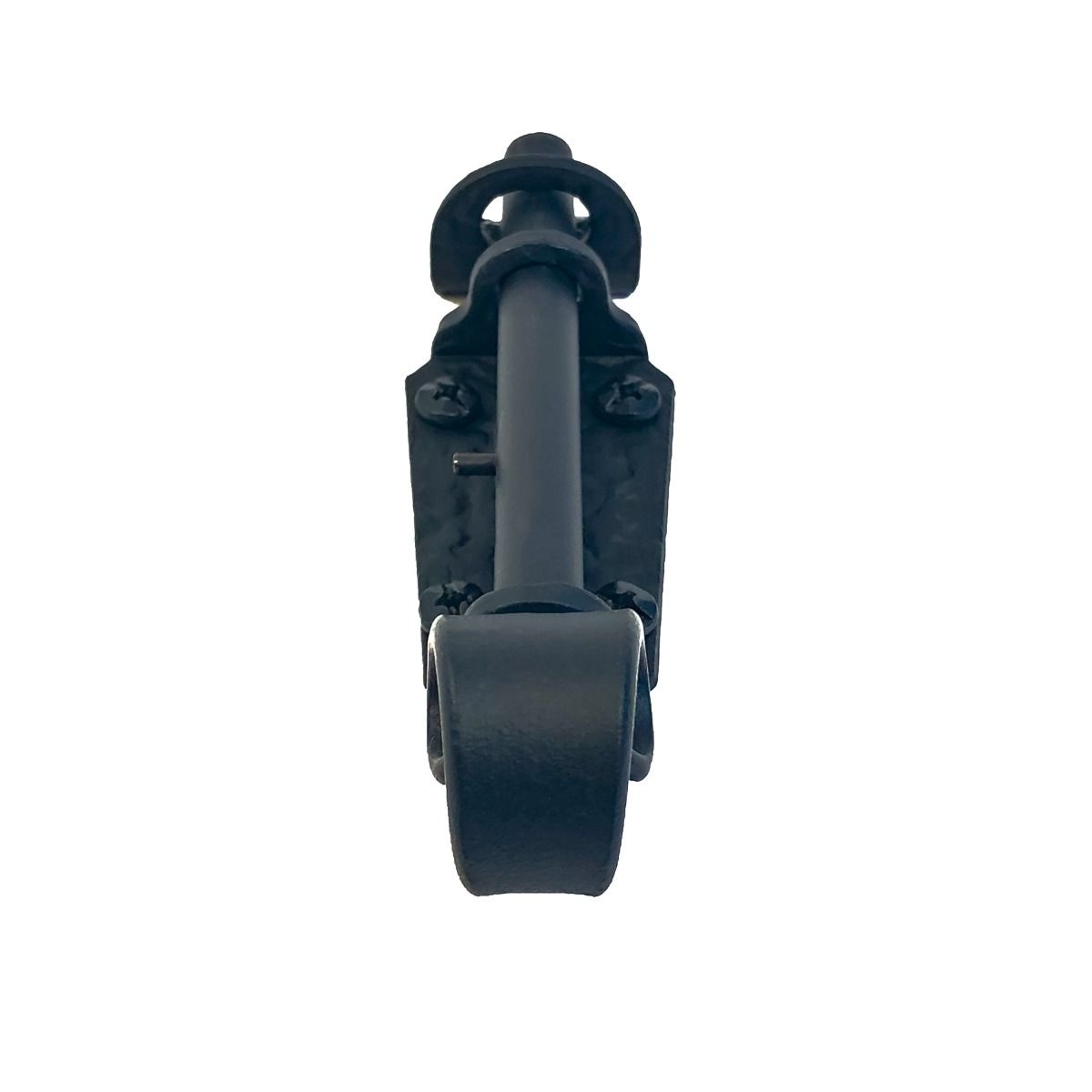 Shutter Latches - Forged Iron Curled Round Slide Bolt - Multiple Sizes Available - Matte Black Finish - Sold Individually