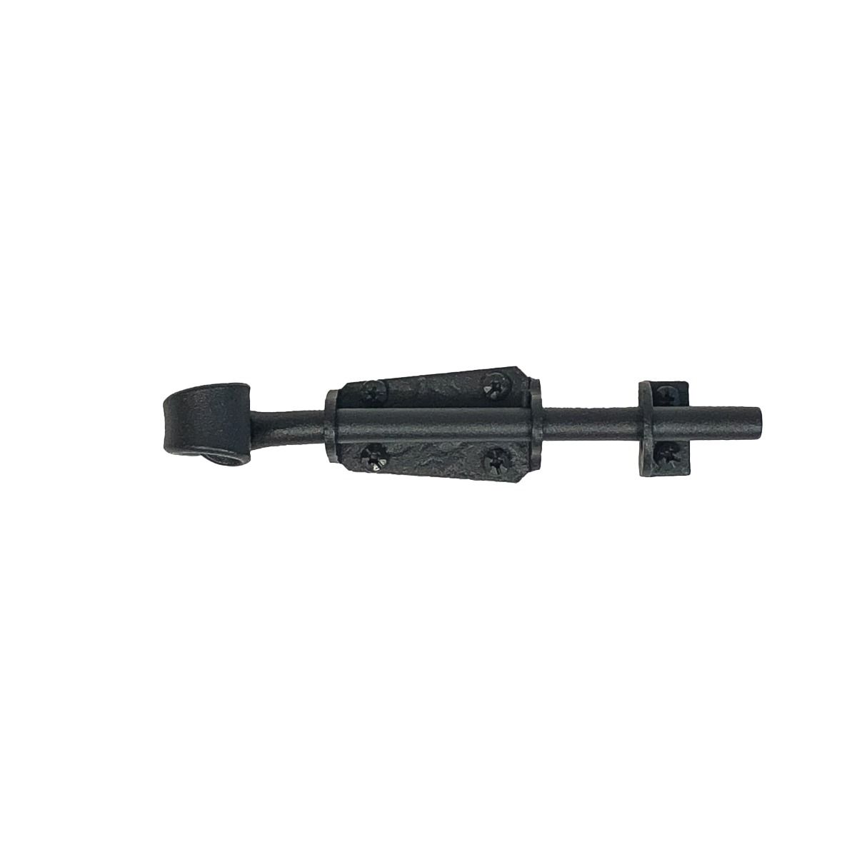 Shutter Latches - Forged Iron Gate Slide Bolt - 6" Inch - Matte Black Finish - Sold Individually