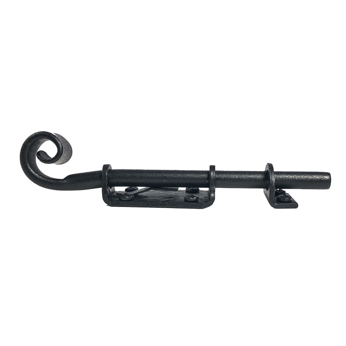 Shutter Latches - Forged Iron Gate Slide Bolt - 6&quot; Inch - Matte Black Finish - Sold Individually