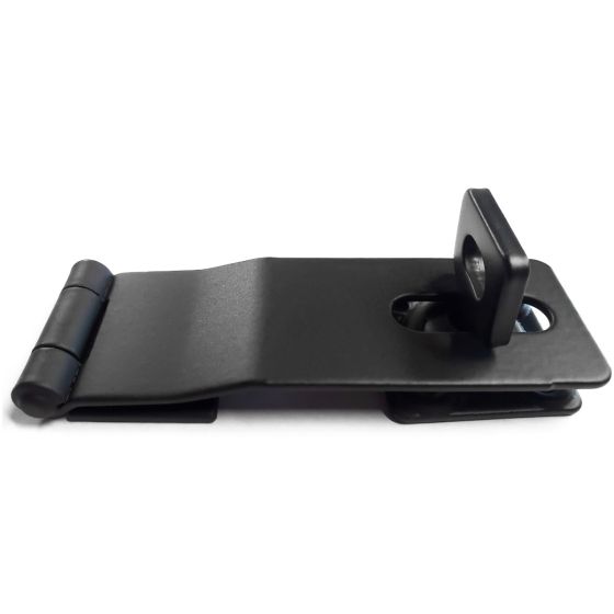 Shutter Latches - Safety Hasp With Swivel - 4-1/4&quot; Inch - Matte Black Finish - Sold Individually