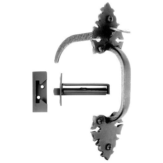 Small Double Warwick Single Handle Drop Latch Set - Matte Black Finish - Sold as Set