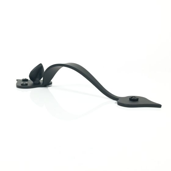 Smooth Heart Thumb Latch Set - Matte Black Finish - Sold as Set