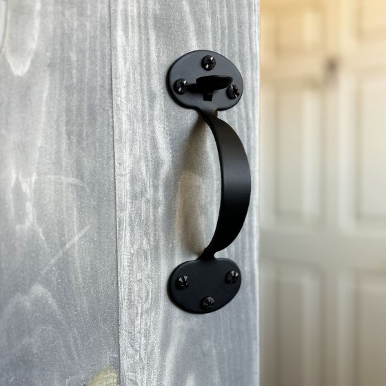 Smooth Bean Thumb Latch Set - Matte Black Finish - Sold as Set
