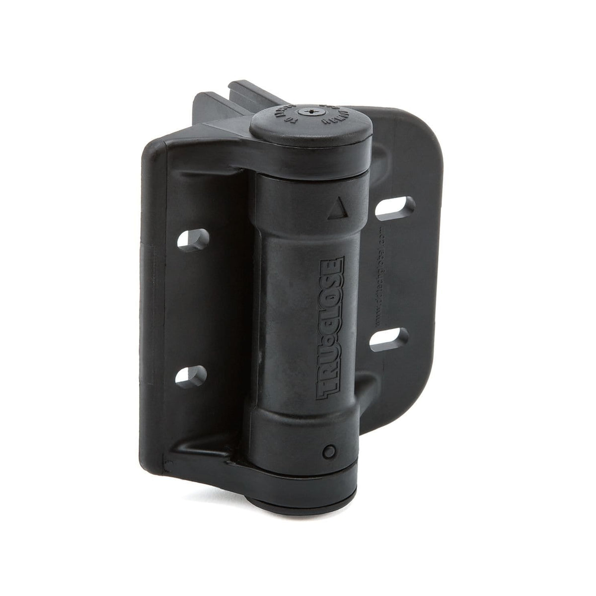 Round Post - Self-Closing Gate Hinges - Gate Gap (5/8" - 1 3/8") - Black Finish - For Chain Link Fences - 2 Pack