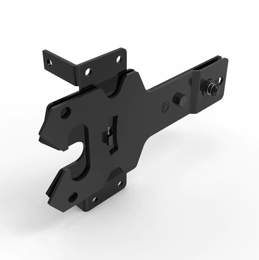 Stainless Steel Contemporary Post Gate Latch - For Wood or Vinyl Gates - Minimum Post Size 3-1/2&quot; Inch - Ideal Gate Gap 3/8&quot; Inch - Marine Grade Black Powder Coat Finish - Sold Individually