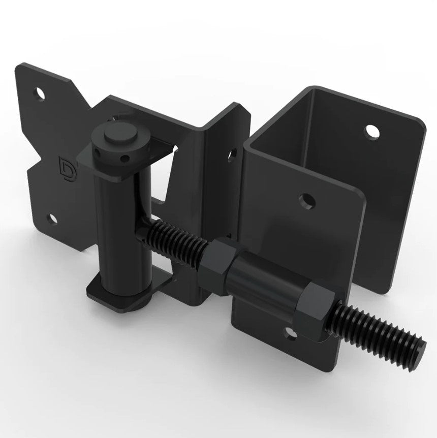 Stainless Steel Gate Hinges - For Wood or Vinyl Gates - Self-Closing up to 44 lbs. - Narrow to 2" Wrap-Around Gate Frames - Ideal Gate Gap 1/2" Inch - Multiple Finishes Available - Sold in Pairs