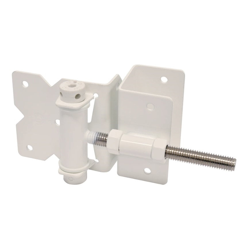 Stainless Steel Gate Hinges - For Wood or Vinyl Gates - Self-Closing up to 44 lbs. - Narrow to 2&quot; Wrap-Around Gate Frames - Ideal Gate Gap 1/2&quot; Inch - Multiple Finishes Available - Sold in Pairs