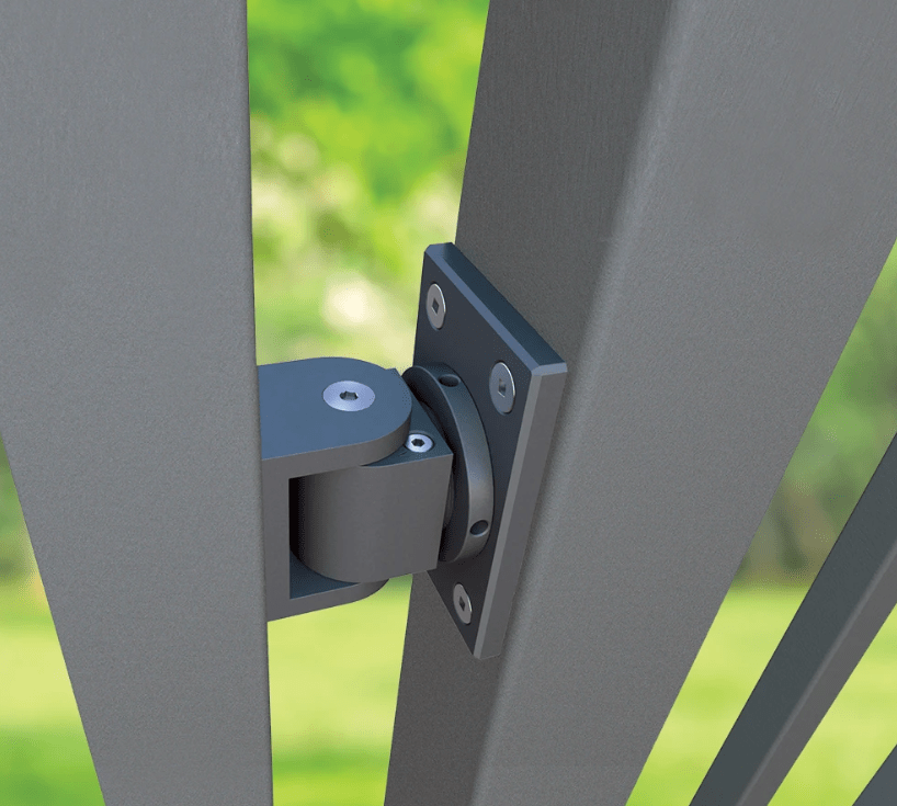 Sureclose Adjustable Self-Closing Gate Hinge - Safety - Final Snap Action - Center Mount - Gate Gap (2 1/2" - 3") - Black Finish - Great For Pool Gates