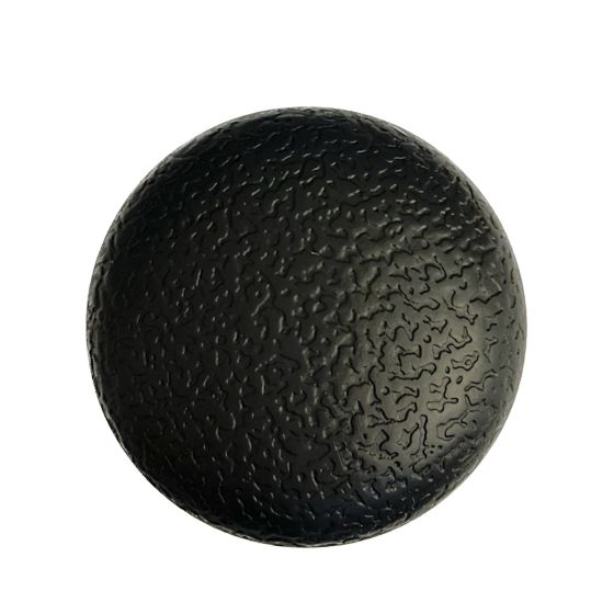 Textured Dummy Knob - Rectangular Rose - Iron - Matte Black Finish - Sold Individually