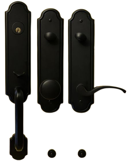 Tubular Entry Set - Multiple Styles Available - Matte Black Finish - Sold as Set