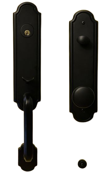 Tubular Entry Set - Multiple Styles Available - Matte Black Finish - Sold as Set