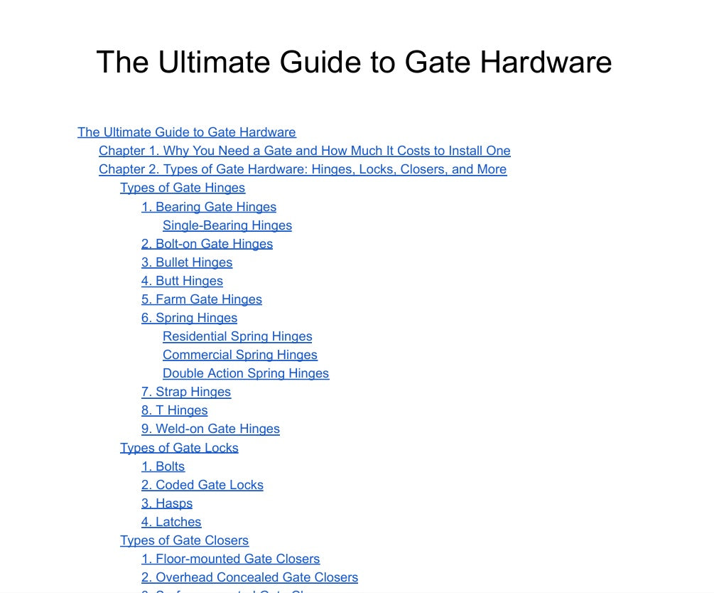 Ultimate Guide to Gate Hardware - eBook