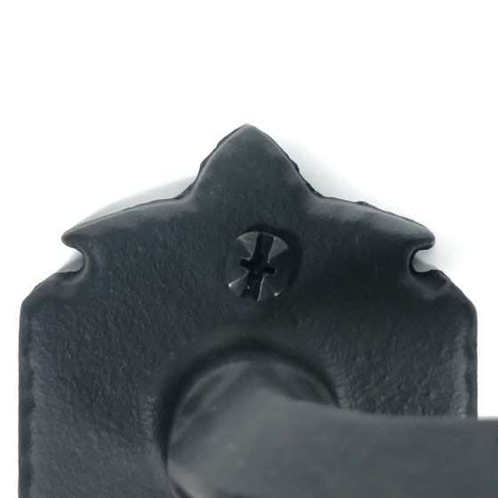 Dummy Lever - Large Warwick Rose - Iron - Matte Black Finish - Sold Individually