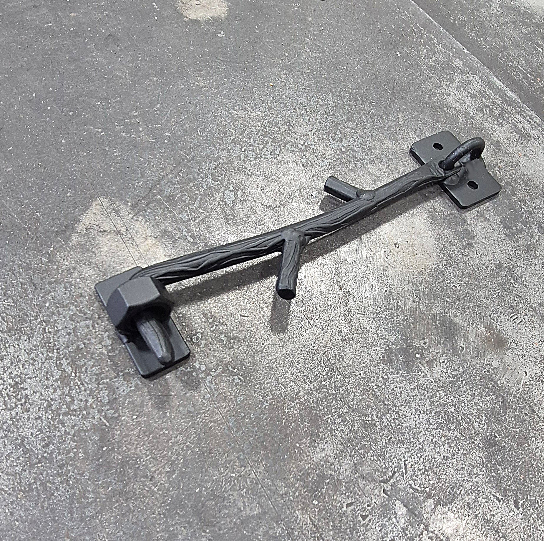 Rustic Iron Twig Branch Cabin Hook, Gate Hook and Eye Latch, Hand made