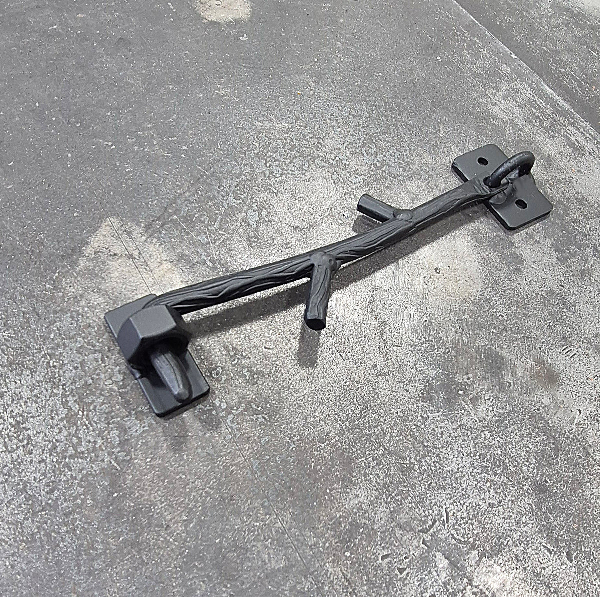 Rustic Iron Twig Branch Cabin Hook, Gate Hook and Eye Latch, Hand made