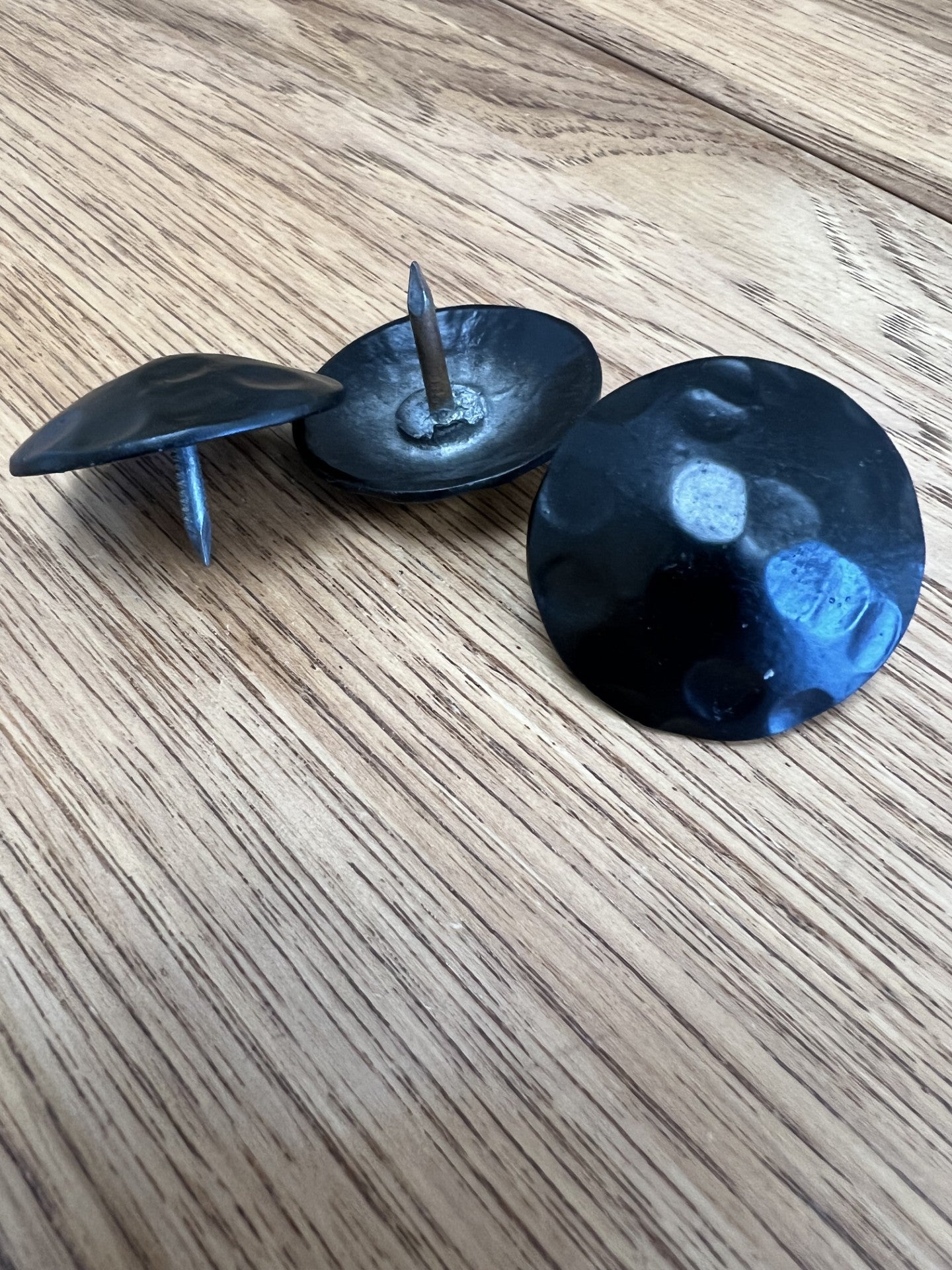 CLEARANCE-1 1/2"Old Style Round Clavos Slightly Hammered Shiny BPC