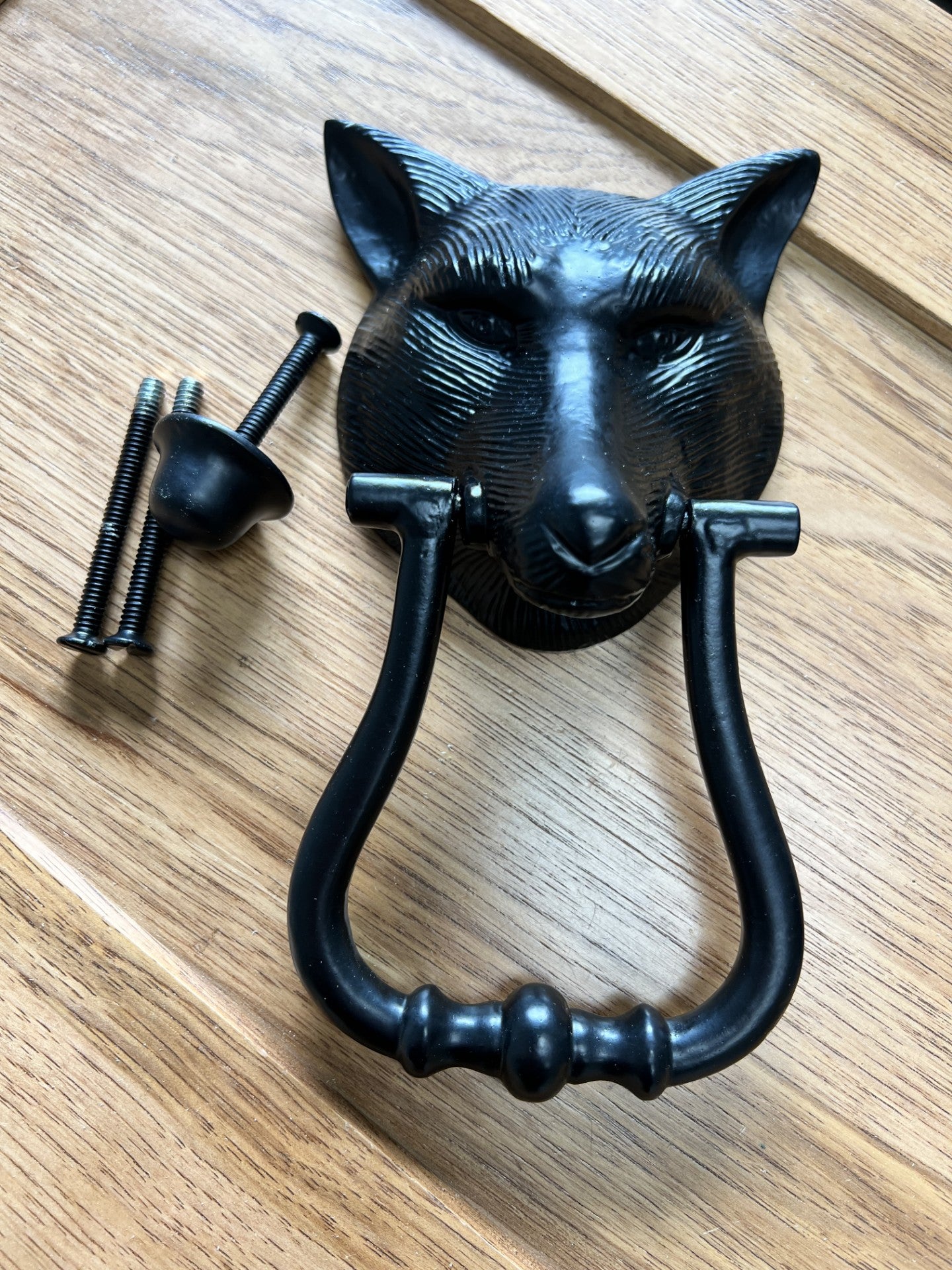 Clearance / Discontinued Fox Head Door Knocker - Black