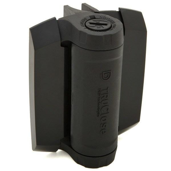 Self-Closing Gate Hinges - Fixed Gate Gap (13/16") - Black Finish - For Metal Gates - 2 Pack