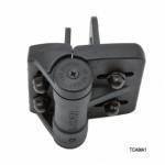 Self-Closing Multi-Adjustable Gate Spring Hinge - Gate Gap (7/8" - 1-1/2") - Black Finish - For Metal, Vinyl Or Wood Gates - 2 Pack