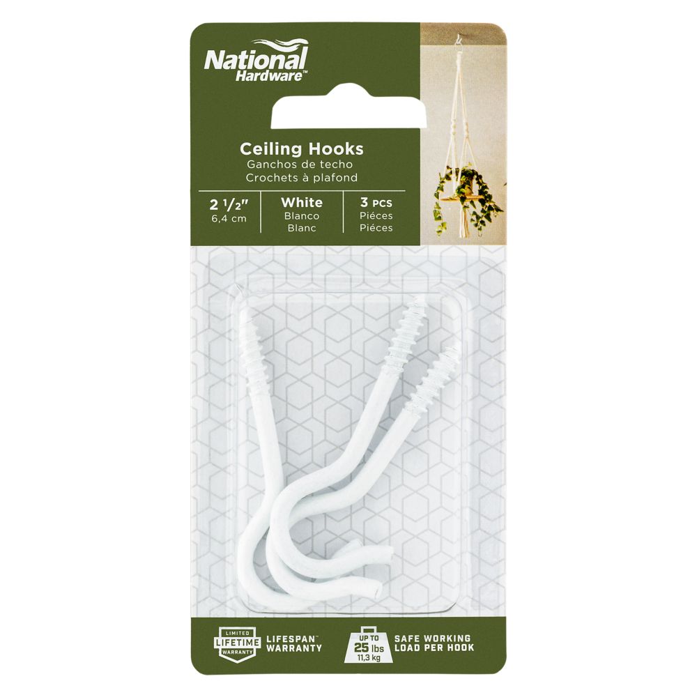 Ceiling Hooks - Multiple Finishes - Assorted Sizes