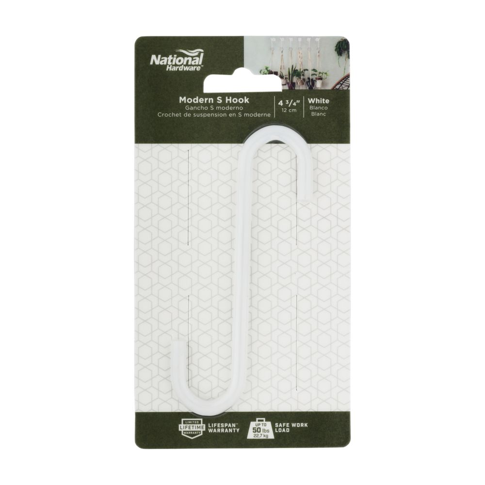 Modern S Hook Small - Multiple Finishes - Sold Individually