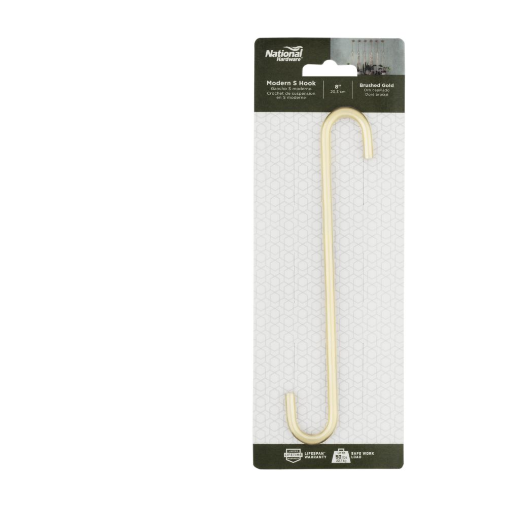 Modern S Hook Large - Multiple Finishes - Sold Individually