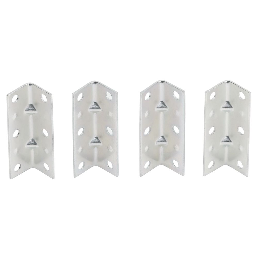 Corner Brace - Multiple Sizes Available - Zinc Plated - 4 Pack