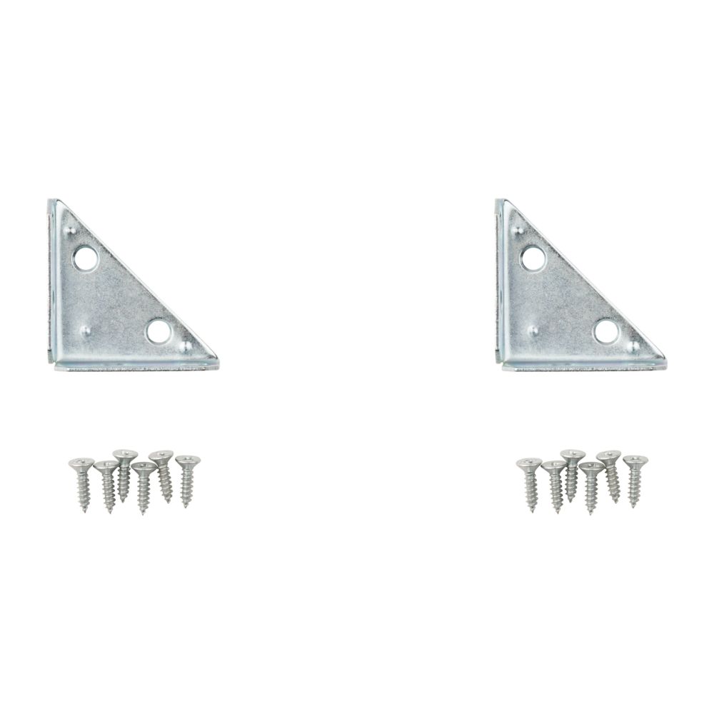 Corner Brace - Multiple Sizes Available - Zinc Plated - 2-Pack