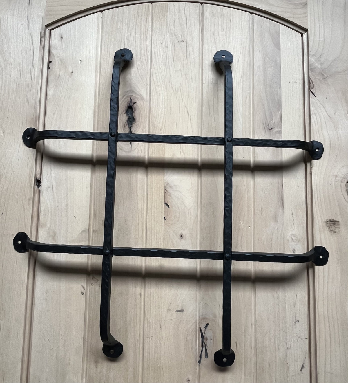 Clearance:  Premium Flat Tipped Speakeasy Grille  - Size: 20&quot; x 20&quot; 4 Bars, Black Powder Coat finish