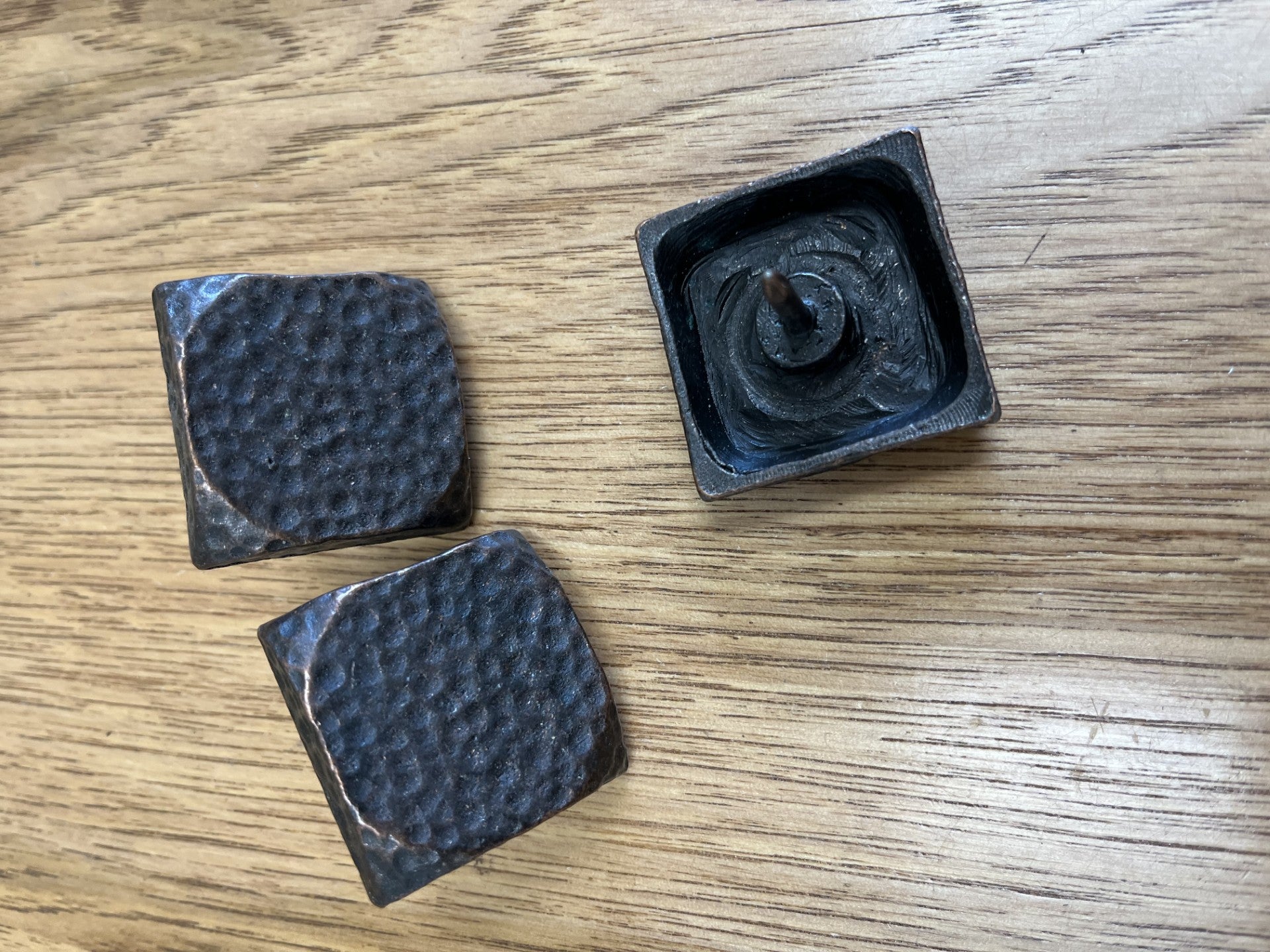 Clearance/Discontinued- 1 3/8" Premium Square Flat Clavos with Highlights pitted distressed look-ORB