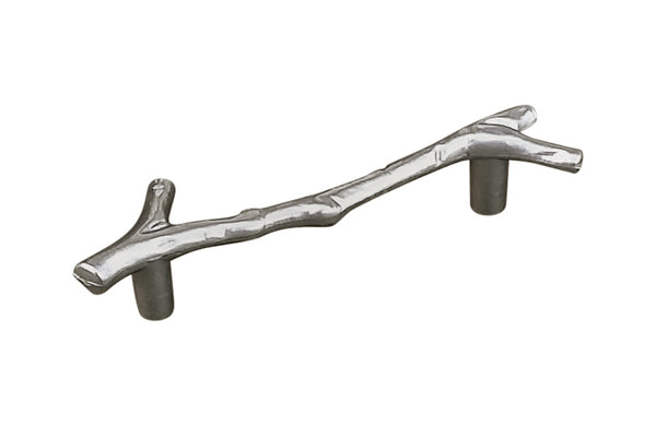 A twig pull handle, a decorative door or drawer pull with a natural look, displayed on a white background.