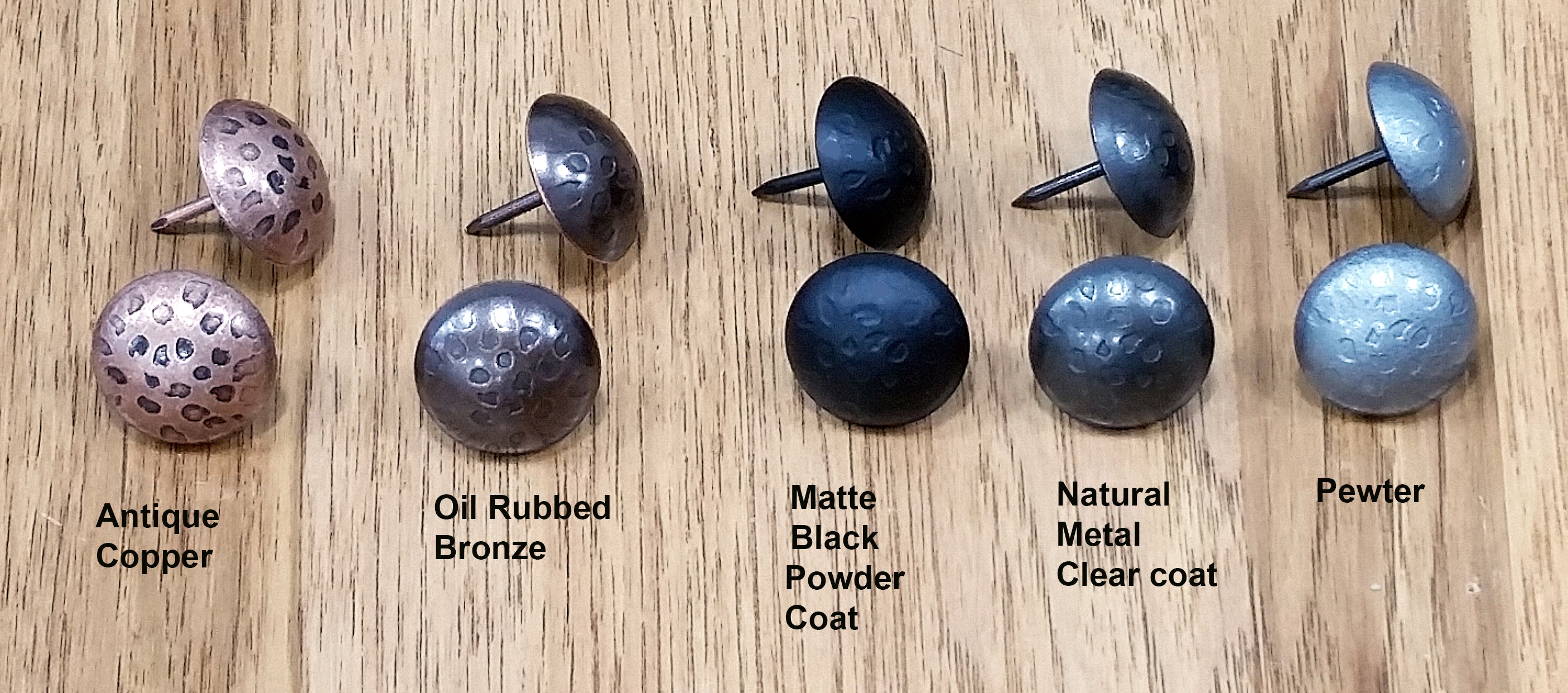 clavos hammered round black copper pewter - Wild West Hardware