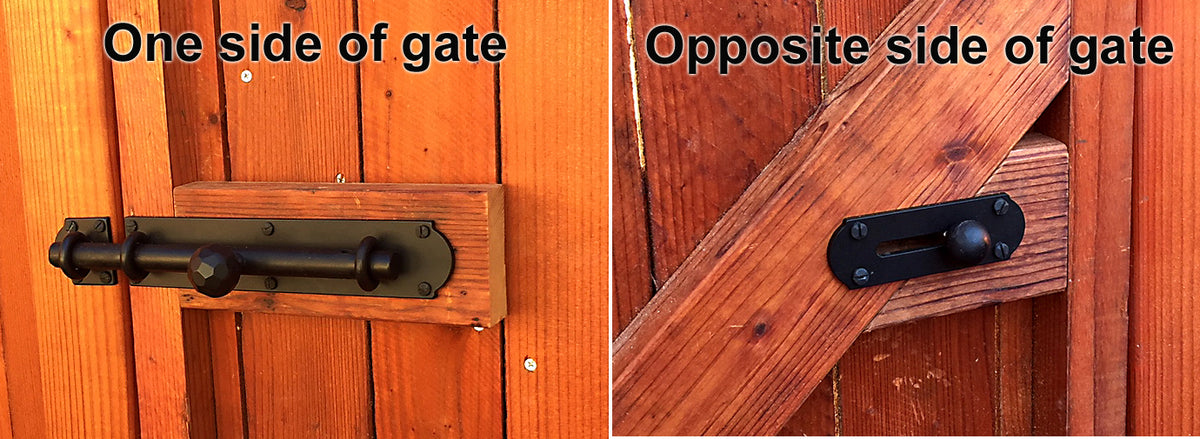 Slide bolt for gates that operates from both sides